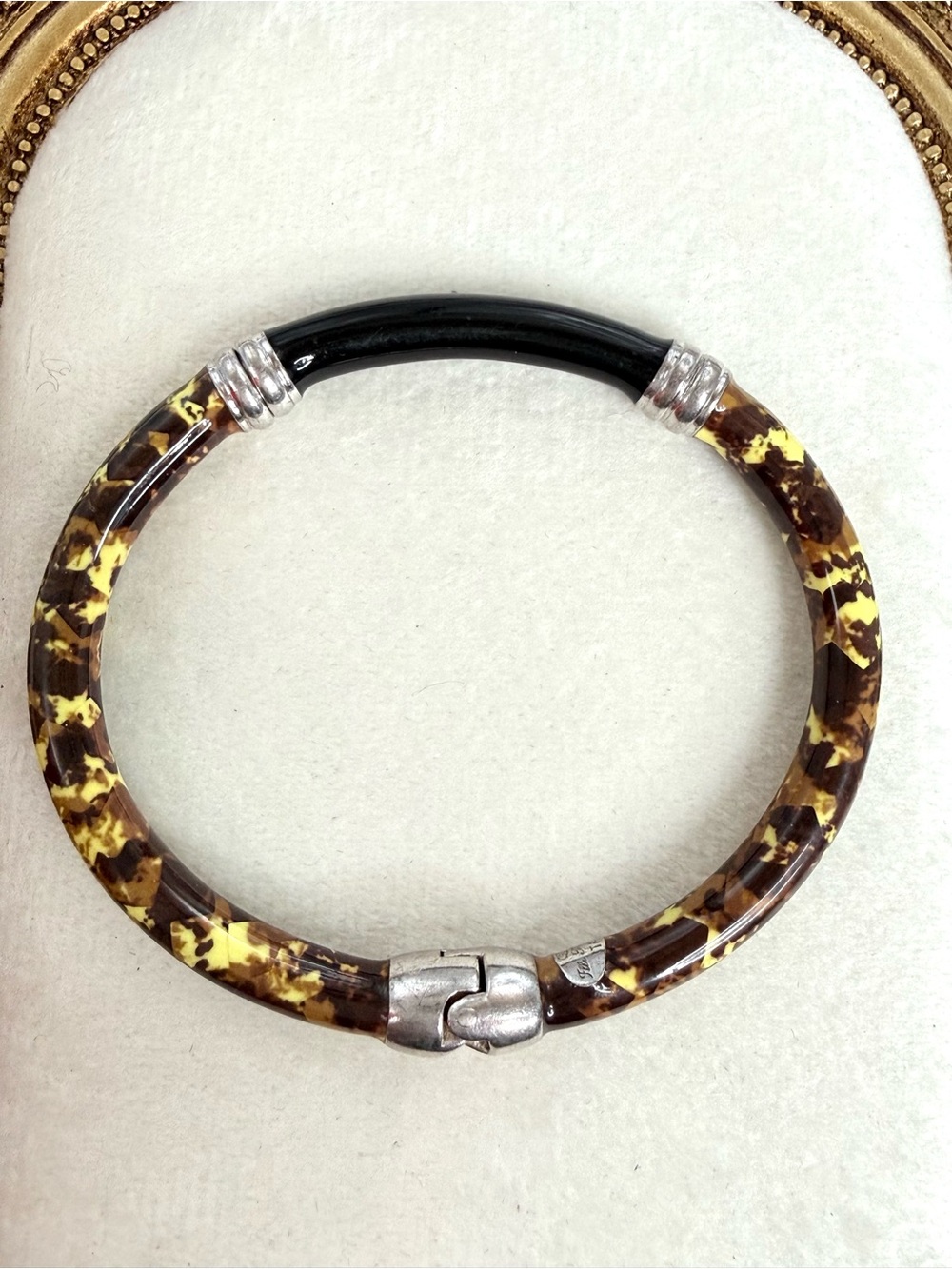vintage Flli Menegatti Italian sterling silver cuff bracelet hinged